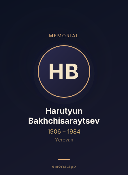 Memorial portrait of Harutyun Bakhchisaraytsev