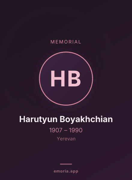 Memorial portrait of Harutyun Boyakhchian