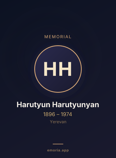 Memorial portrait of Harutyun Harutyunyan