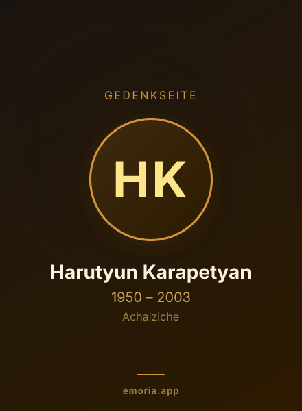 Gedenkportrait von Harutyun Karapetyan