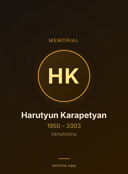 Memorial portrait of Harutyun Karapetyan