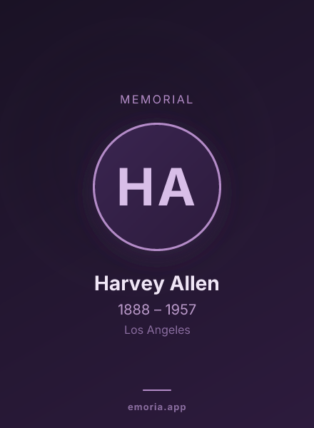 Memorial portrait of Harvey Allen