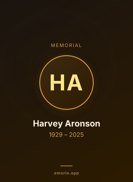 Memorial portrait of Harvey Aronson