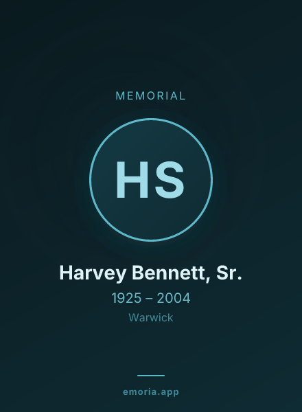 Memorial portrait of Harvey Bennett, Sr.