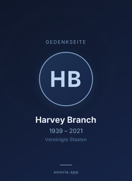 Gedenkportrait von Harvey Branch