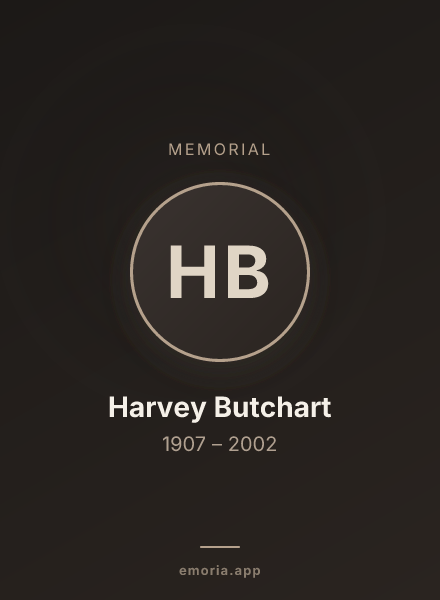 Memorial portrait of Harvey Butchart