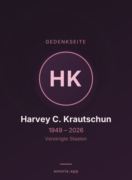 Gedenkportrait von Harvey C. Krautschun