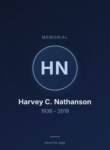 Memorial portrait of Harvey C. Nathanson