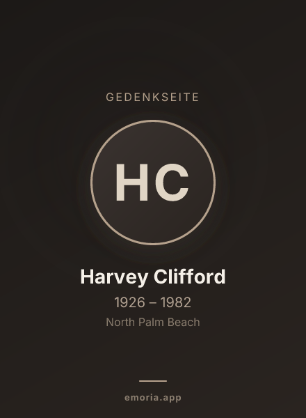 Gedenkportrait von Harvey Clifford
