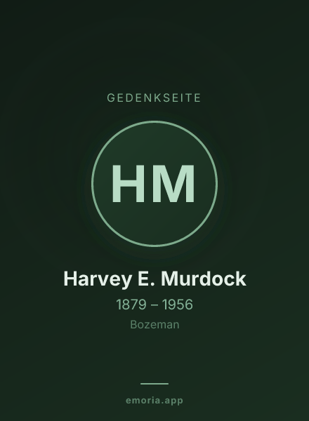 Gedenkportrait von Harvey E. Murdock