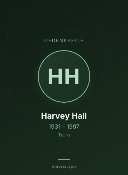 Gedenkportrait von Harvey Hall