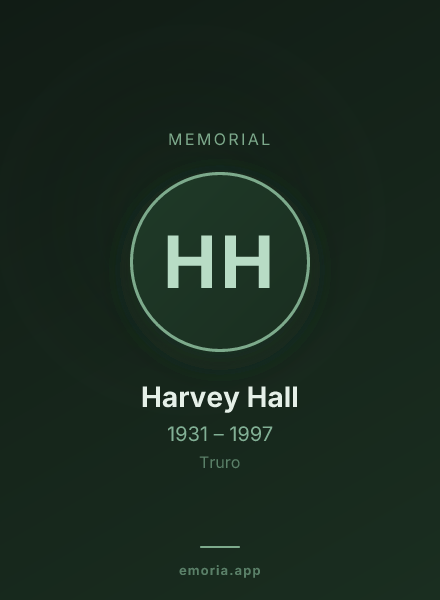Memorial portrait of Harvey Hall