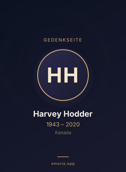 Gedenkportrait von Harvey Hodder