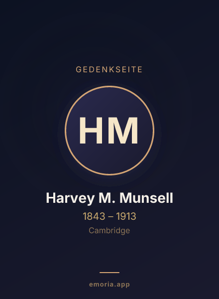 Gedenkportrait von Harvey M. Munsell