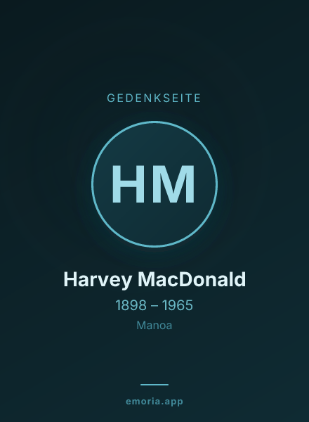 Gedenkportrait von Harvey MacDonald