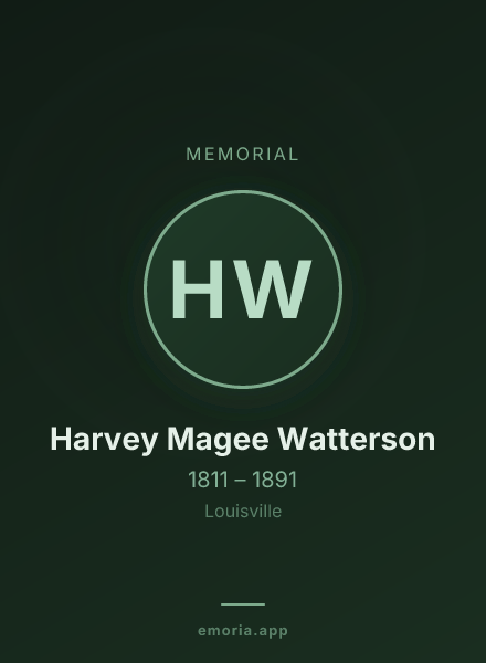 Memorial portrait of Harvey Magee Watterson