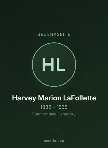 Gedenkportrait von Harvey Marion LaFollette