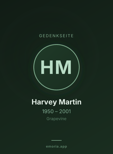 Gedenkportrait von Harvey Martin