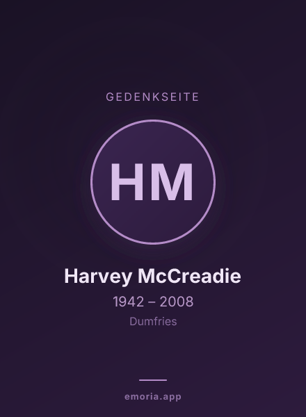 Gedenkportrait von Harvey McCreadie