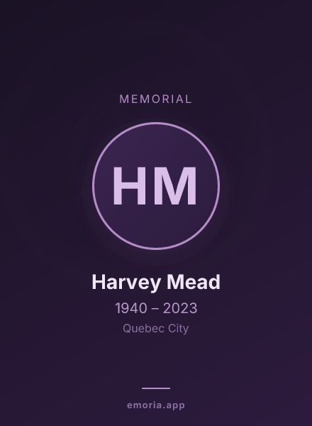 Memorial portrait of Harvey Mead