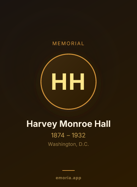Memorial portrait of Harvey Monroe Hall