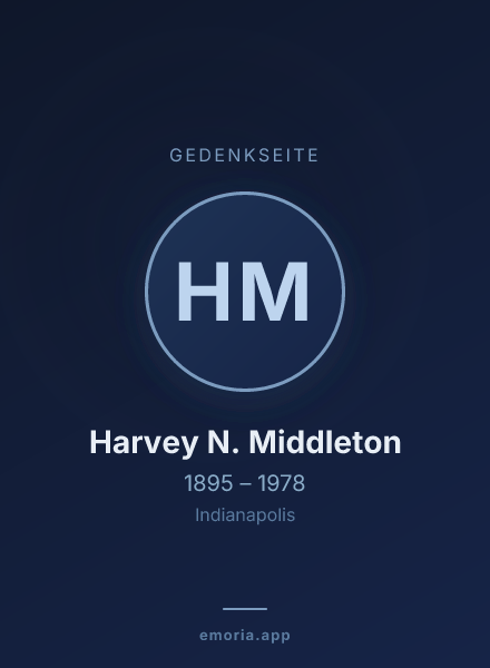 Gedenkportrait von Harvey N. Middleton