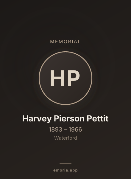 Memorial portrait of Harvey Pierson Pettit