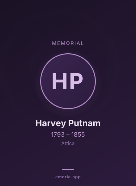 Memorial portrait of Harvey Putnam