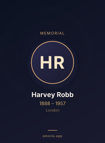 Memorial portrait of Harvey Robb