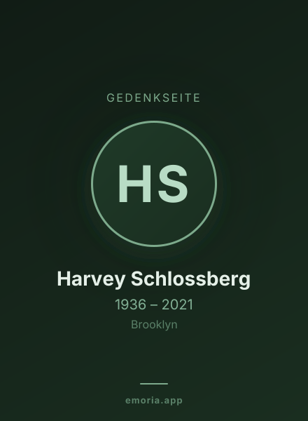 Gedenkportrait von Harvey Schlossberg