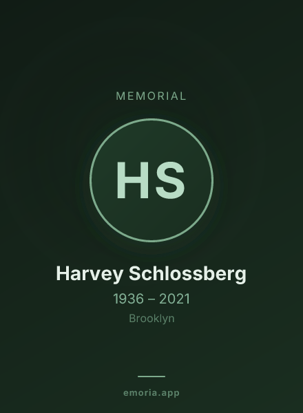 Memorial portrait of Harvey Schlossberg
