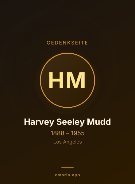 Gedenkportrait von Harvey Seeley Mudd