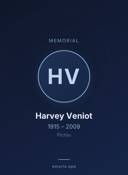 Memorial portrait of Harvey Veniot