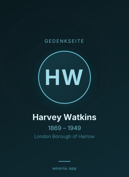 Gedenkportrait von Harvey Watkins