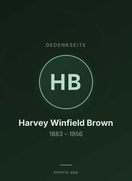 Gedenkportrait von Harvey Winfield Brown