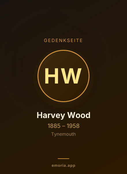 Gedenkportrait von Harvey Wood