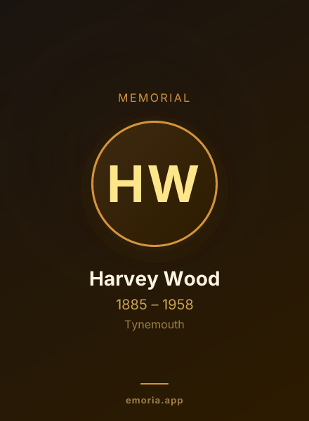 Memorial portrait of Harvey Wood