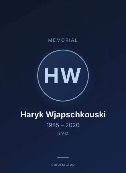 Memorial portrait of Haryk Wjapschkouski