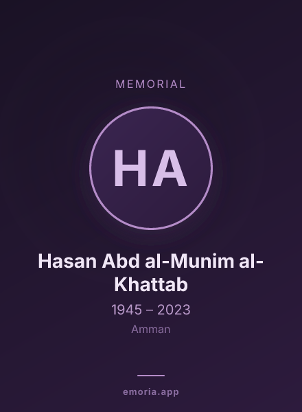 Memorial portrait of Hasan Abd al-Munim al-Khattab
