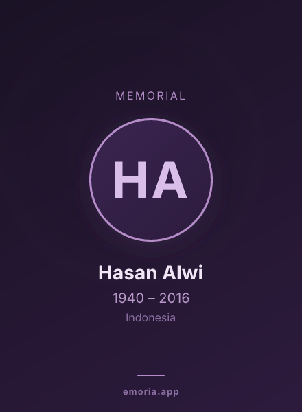 Memorial portrait of Hasan Alwi
