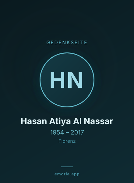 Gedenkportrait von Hasan Atiya Al Nassar