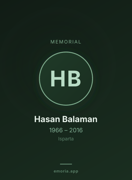Memorial portrait of Hasan Balaman
