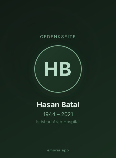 Gedenkportrait von Hasan Batal