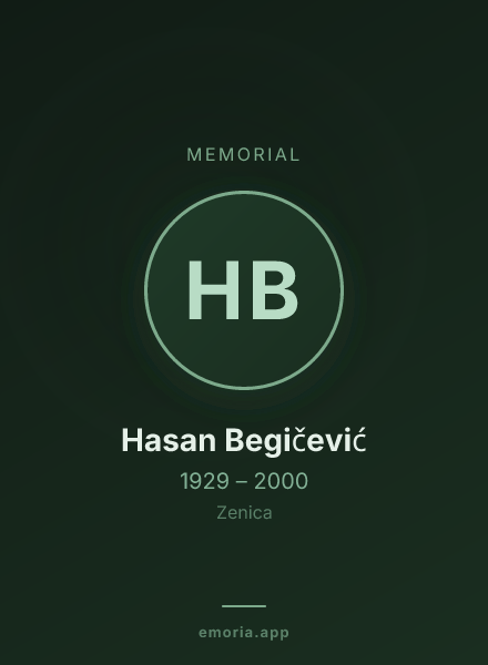 Memorial portrait of Hasan Begičević