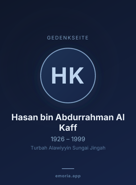 Gedenkportrait von Hasan bin Abdurrahman Al Kaff