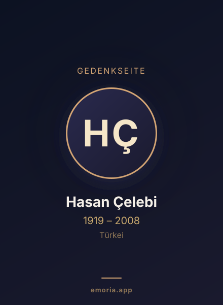 Gedenkportrait von Hasan Çelebi
