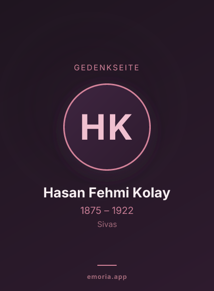 Gedenkportrait von Hasan Fehmi Kolay