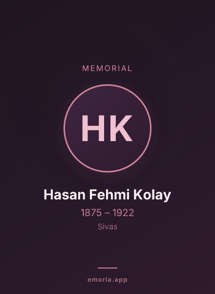 Memorial portrait of Hasan Fehmi Kolay