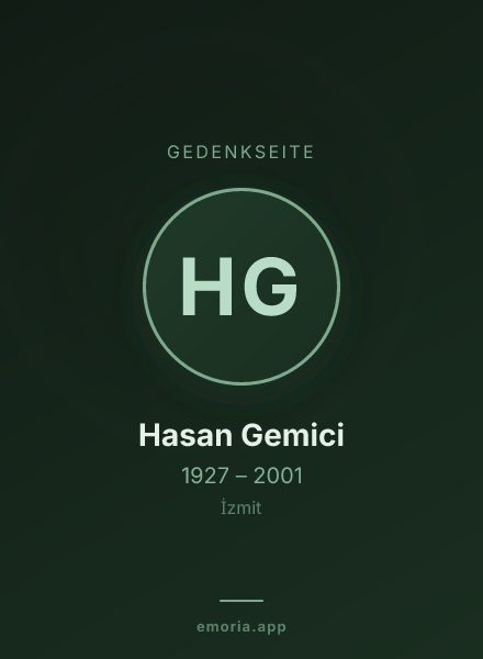 Gedenkportrait von Hasan Gemici