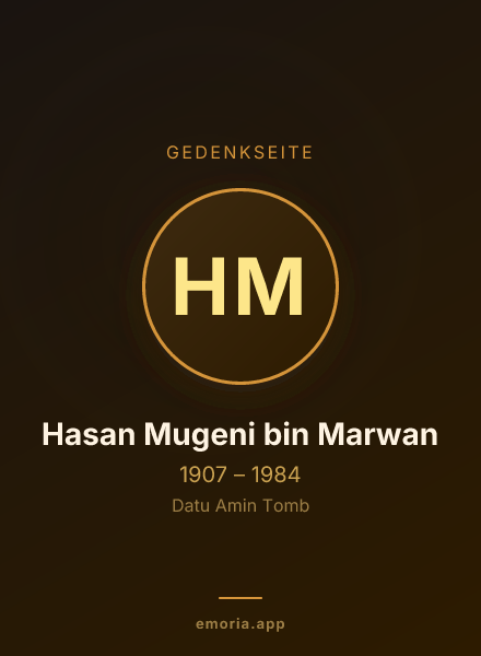 Gedenkportrait von Hasan Mugeni  bin Marwan